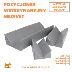 POZYCJONER WETERYNARYJNY / ZESTAW S-L-XL / KOLOR SZARY