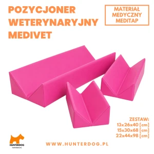 POZYCJONER WETERYNARYJNY / ZESTAW S-L-XL / KOLOR RÓŻOWY