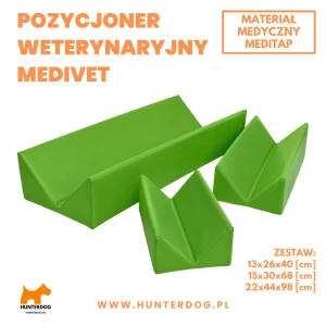 POZYCJONER WETERYNARYJNY / ZESTAW S-L-XL / KOLOR ZIELONY