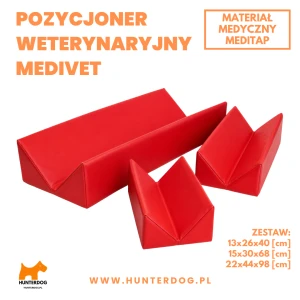 POZYCJONER WETERYNARYJNY / ZESTAW S-L-XL / KOLOR CZERWONY