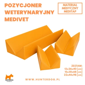 POZYCJONER WETERYNARYJNY / ZESTAW S-L-XL / KOLOR POMARAŃCZOWY