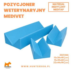 POZYCJONER WETERYNARYJNY / ZESTAW S-L-XL / KOLOR NIEBIESKI MEDYCZNY
