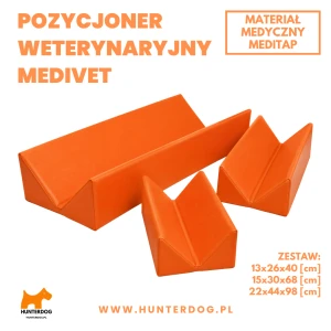POZYCJONER WETERYNARYJNY / ZESTAW S-L-XL / KOLOR CIEMNY POMARAŃCZOWY