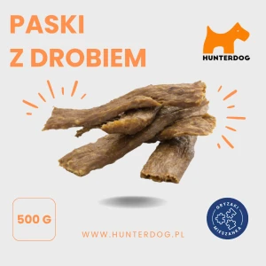 PASKI MIĘSNE Z DROBIEM / PASKI / 500g  / OKOŁO 40 KAWAŁKÓW