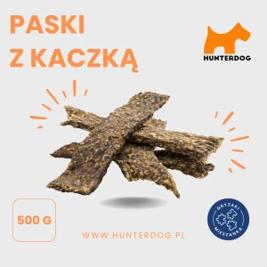 PASKI MIĘSNE Z KACZKĄ / PASKI / 500g / OKOŁO 40 KAWAŁKÓW