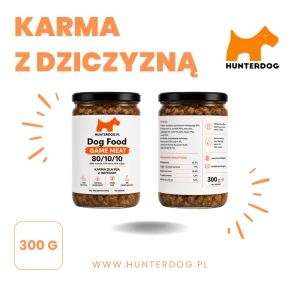 KARMA MOKRA DLA PSA Z DZICZYZNĄ / SŁOIK / 300 g (1)